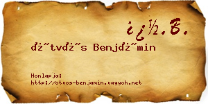 Ötvös Benjámin névjegykártya