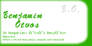 benjamin otvos business card